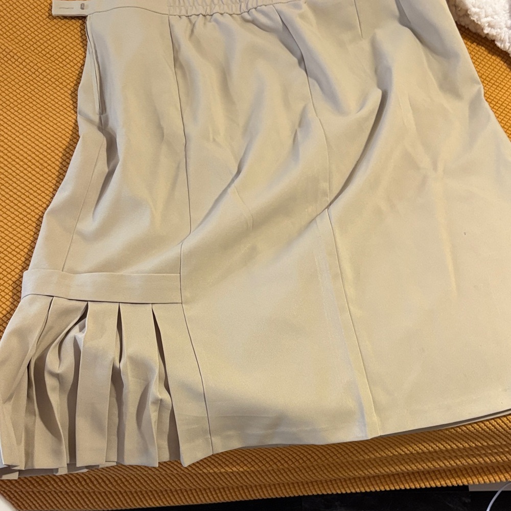Elegant Cream A-Line Skirt